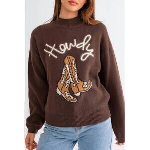NEW SHEWIN howdy sweater in coffee